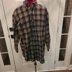 Carhartt Men's Rugged Flex Relaxed Fit Midweight Flannel Long-Sleeve Plaid Shirt